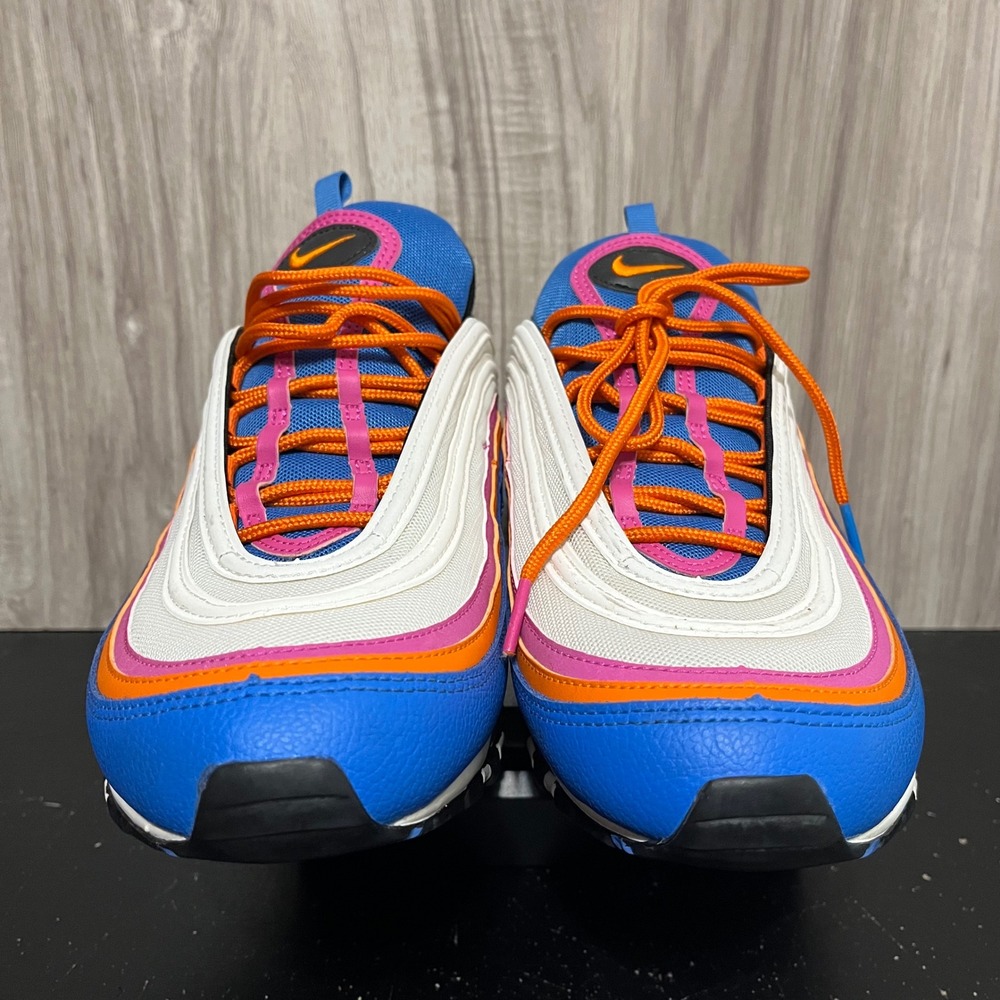 Nike Air Max 97 Active Fuchsia White Orange Men's Size 13 CW6992-100 Multicolor - Picture 6 of 10